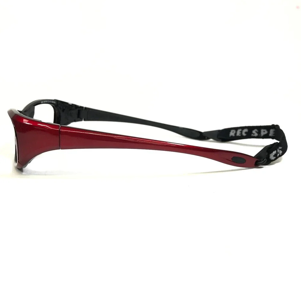 Rec Specs Maxx Athletic Goggles Frames MX-30 #1 Black Polished Red 53-17-130